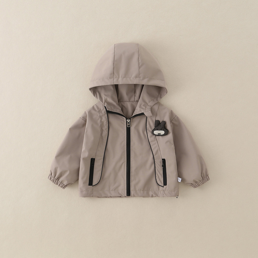 Garçons Hooded Outdoor Casual Windproof Veste Set