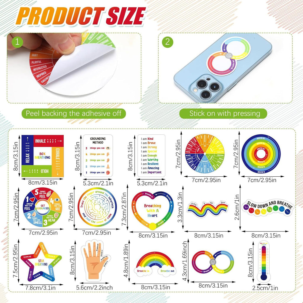 Stickers Décompression 15 pièces Stickers Gestion de Bande Anxiété
