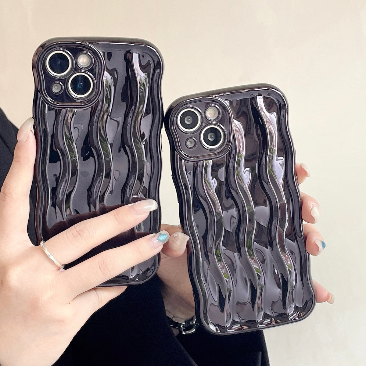 Électroplaquage de l'eau Ripple approprié Case de téléphone couleur solide