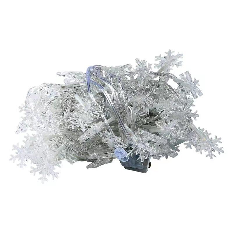 Décoration de chambre Chaîne d'éclairage de flocons de neige LED