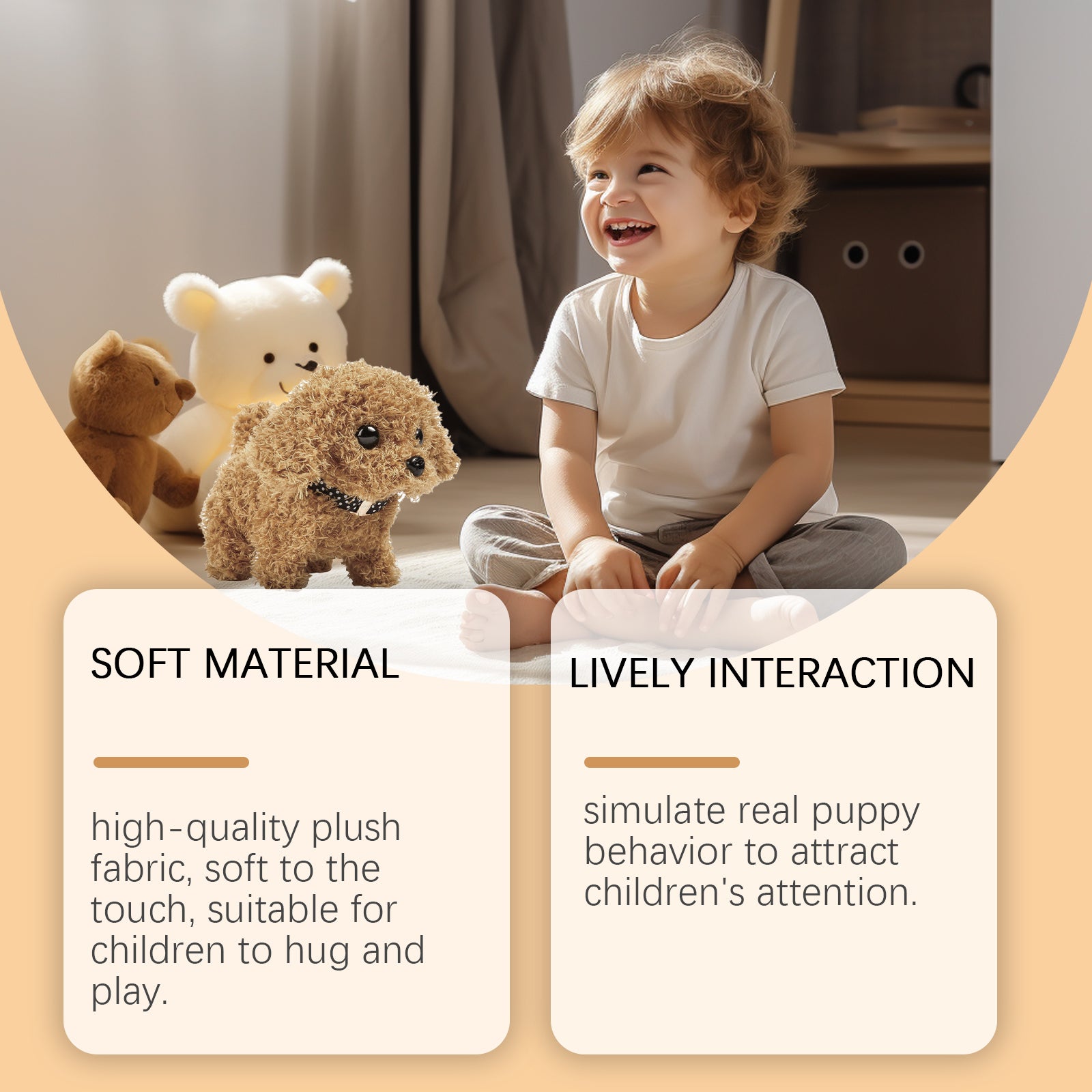 Jouet en peluche électrique mignon chien