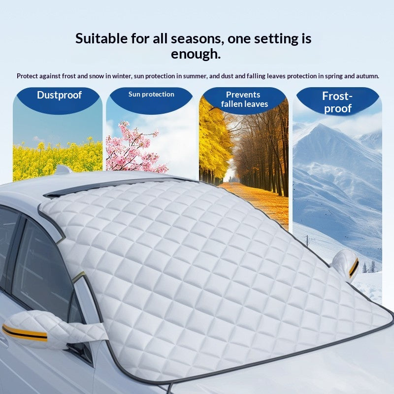 Couverture de neige pour pare-brise avant épaissé antigel Protection contre la neige et le gel