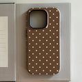 Luxury Brown et Red Polka-dot dossier téléphonique