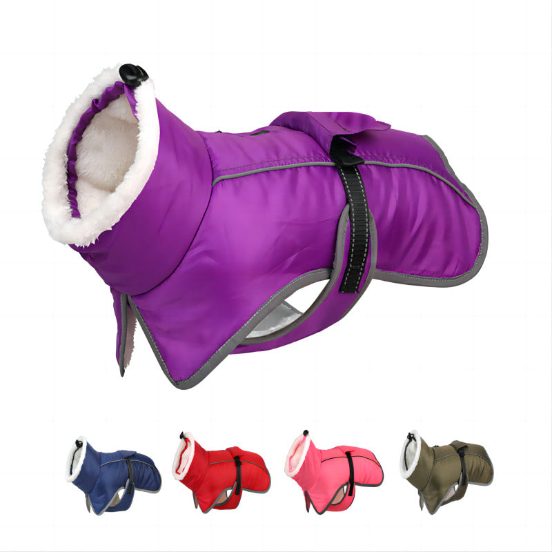 Animaux d'automne et vêtements d'hiver épais chaud imperméable à l'eau Cold-proof Cotton Coat Vêtements d'animaux de compagnie