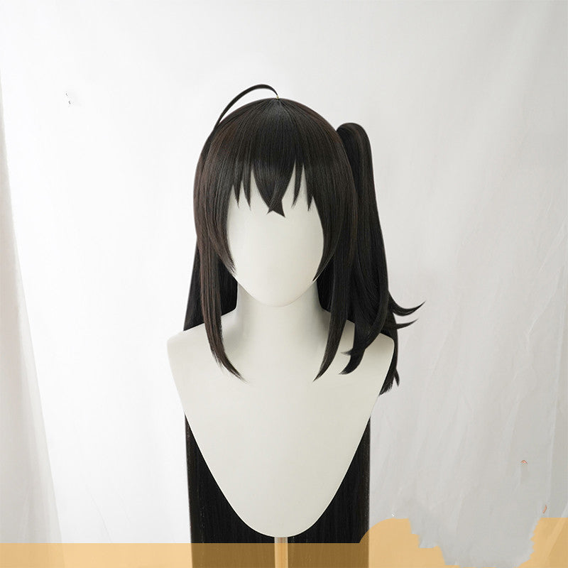 Robe cosplay perruque faux cheveux