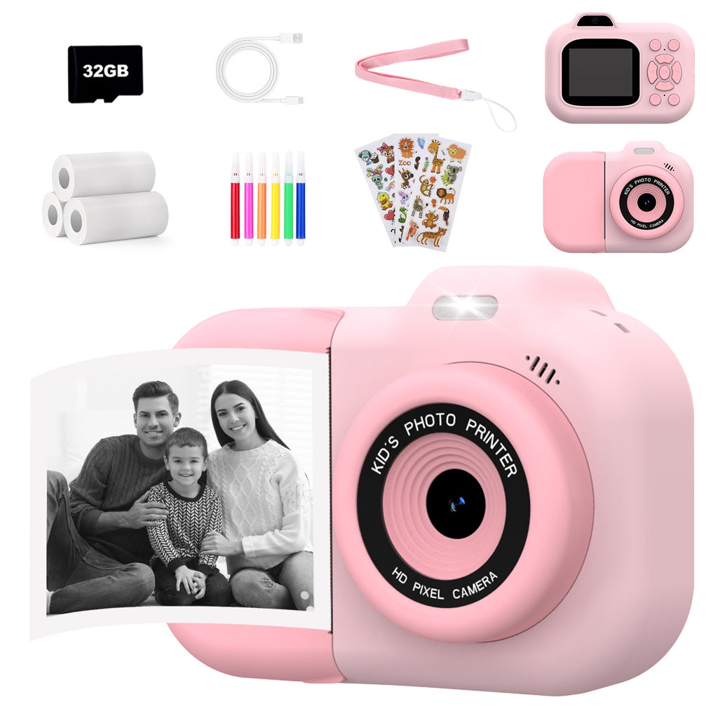 Caméra pour enfants Enregistrement Photographie Vidéo Playback Jeu Photo Sticker