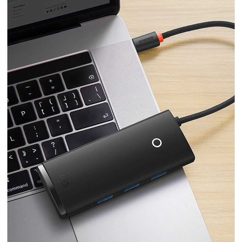 USB to USB30 Four-port Expansion Dock Hub Convertisseur Typec Adaptateur Extension Dock