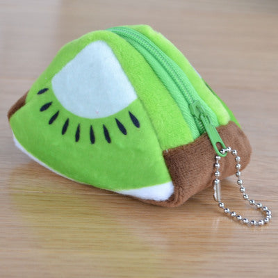 La journée des enfants Cadeau créatif peluche Triangle solide Fruit Zero Wallet Coin sac porte-clés