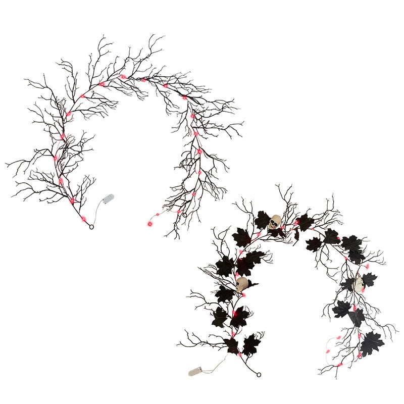 Simulation Deadwood Rattan Black Maple Leaf Branches Décoration de vacances