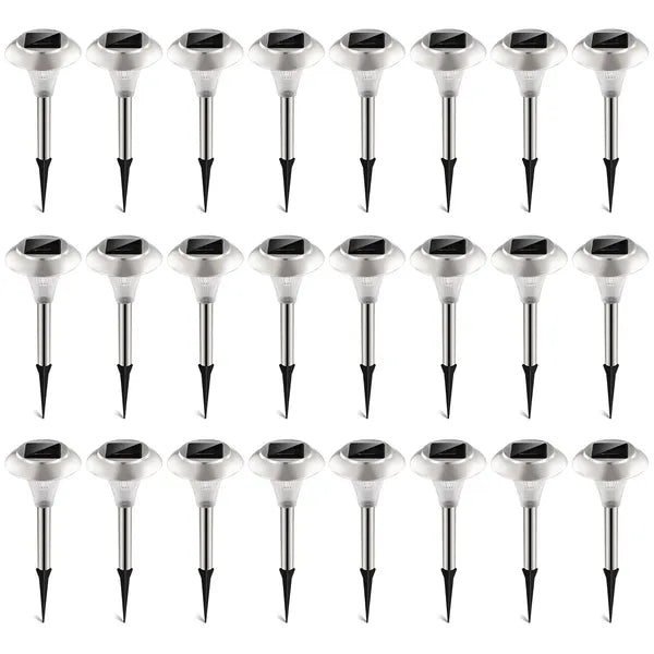 24Packs Solar Garden Lights Outdoor IP44 Waterproof Solar Pathway Lights Couleur Changer La
