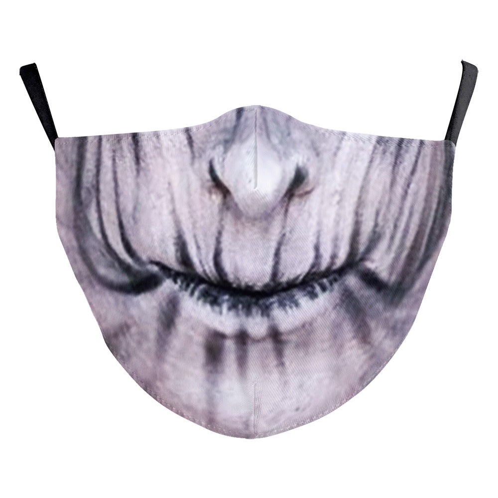 Carnival d'Halloween Impression numérique Funny Clown Face Double Layer Masque de poussière