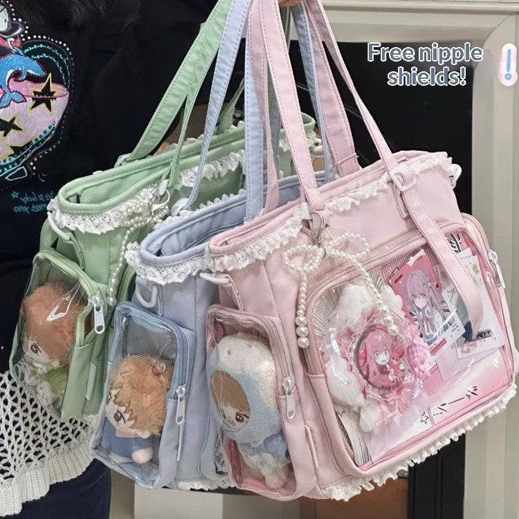 Sac de douleur d'insigne transparent de style japonais