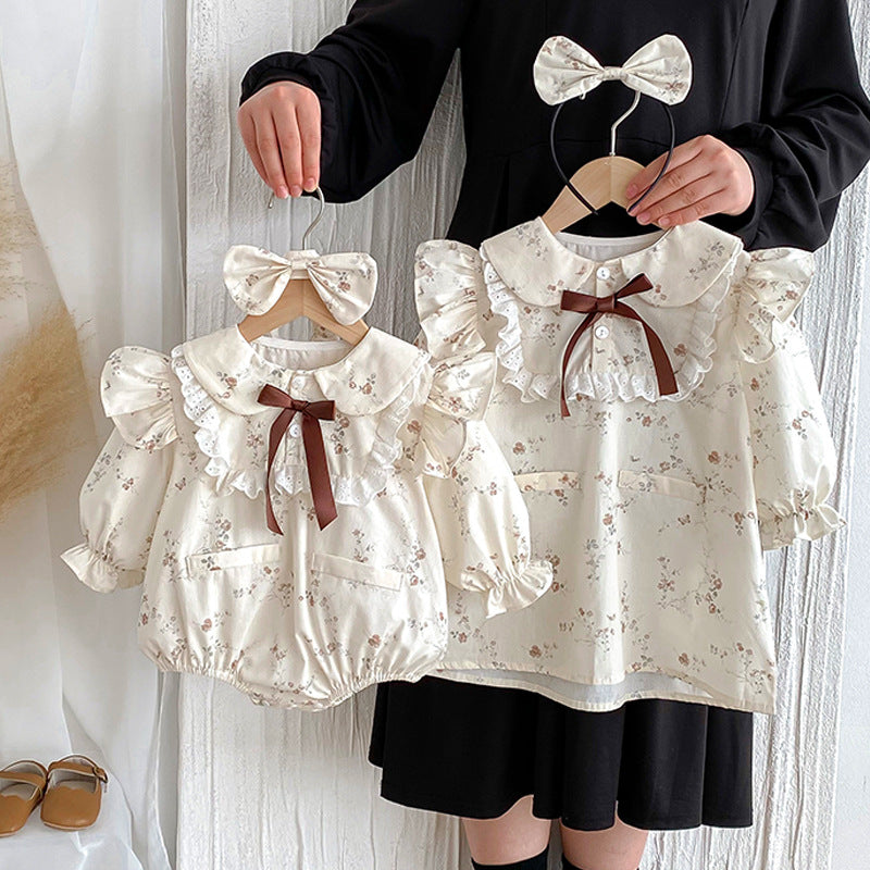 Vêtements pour bébés Robe de dentelle volante pour bébés