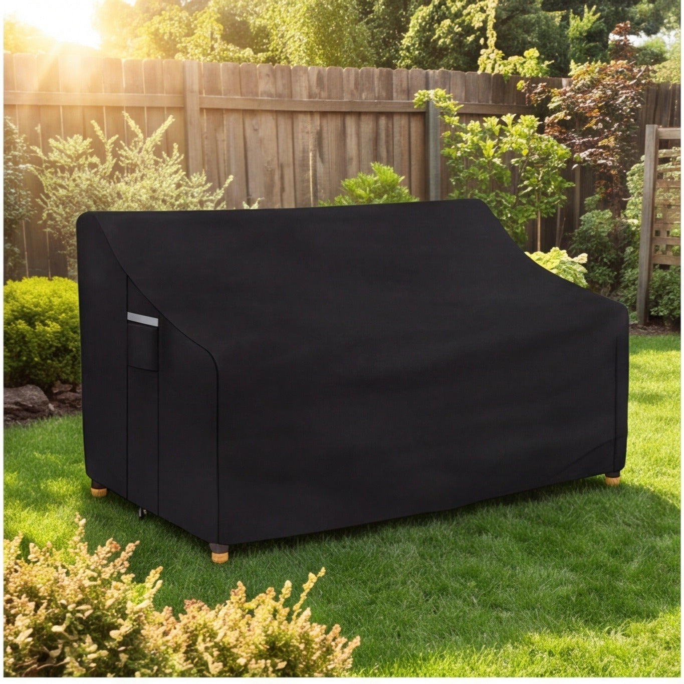 Couverture de protection pour un banc de jardin 2 places - robuste et durable pour les meubles d'extérieur -