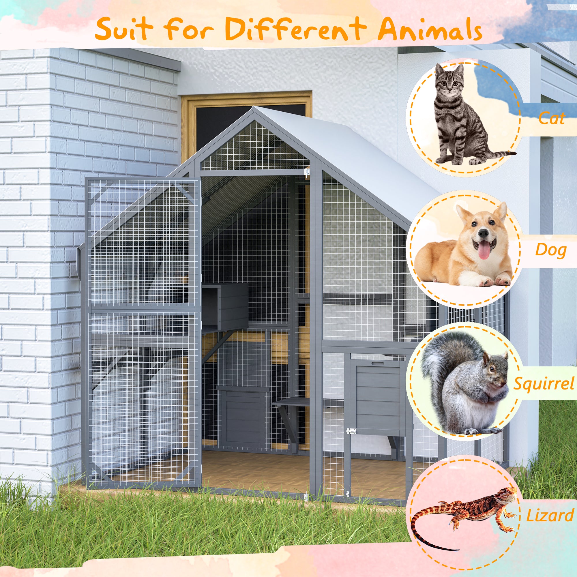 Grande maison de chat extérieur