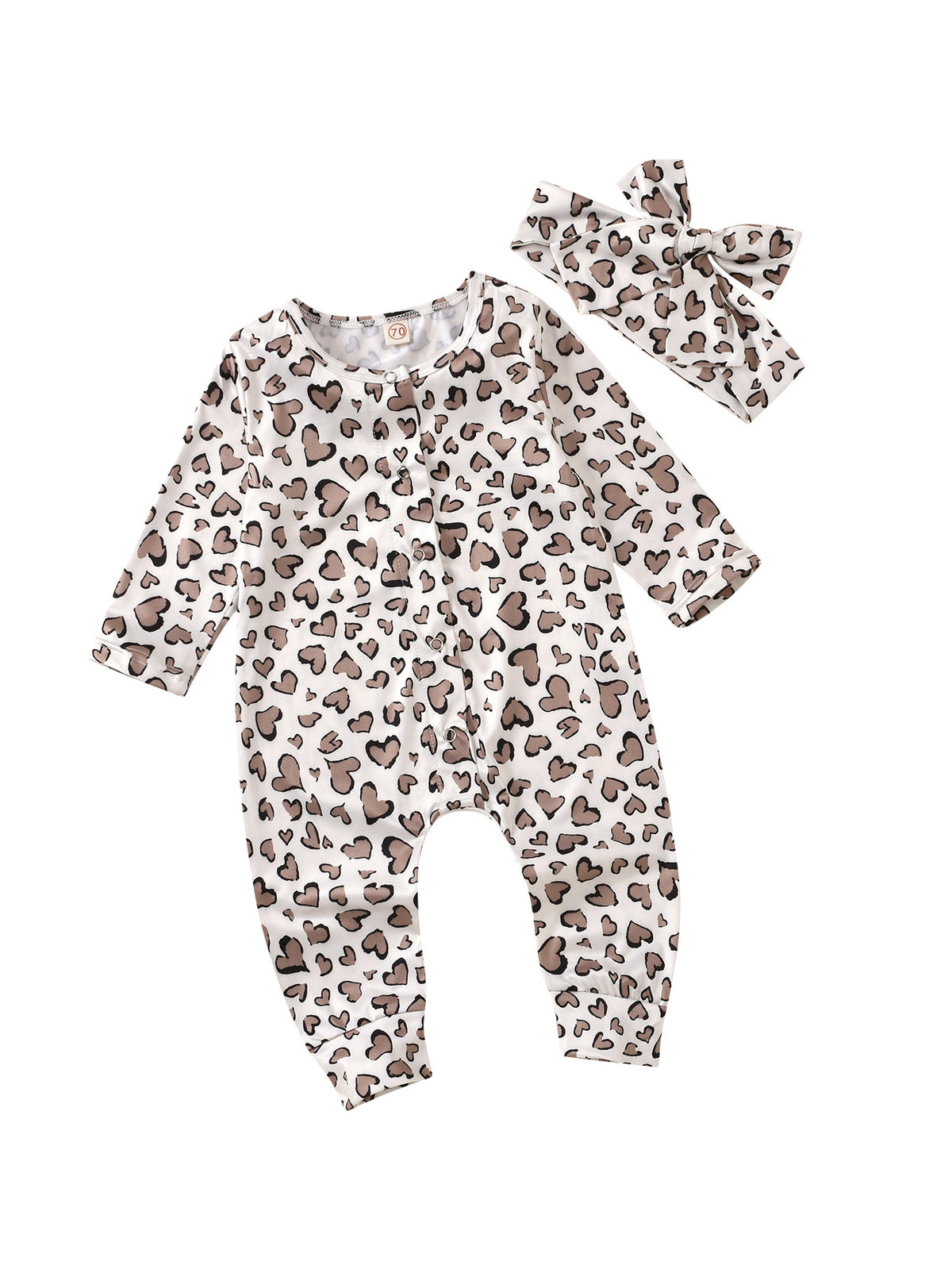 Maillot de saut bébé imprimé en forme de coeur