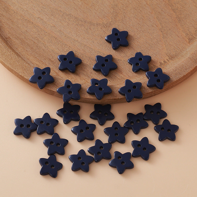 Boutons d'étoile cinq points colorés mignons