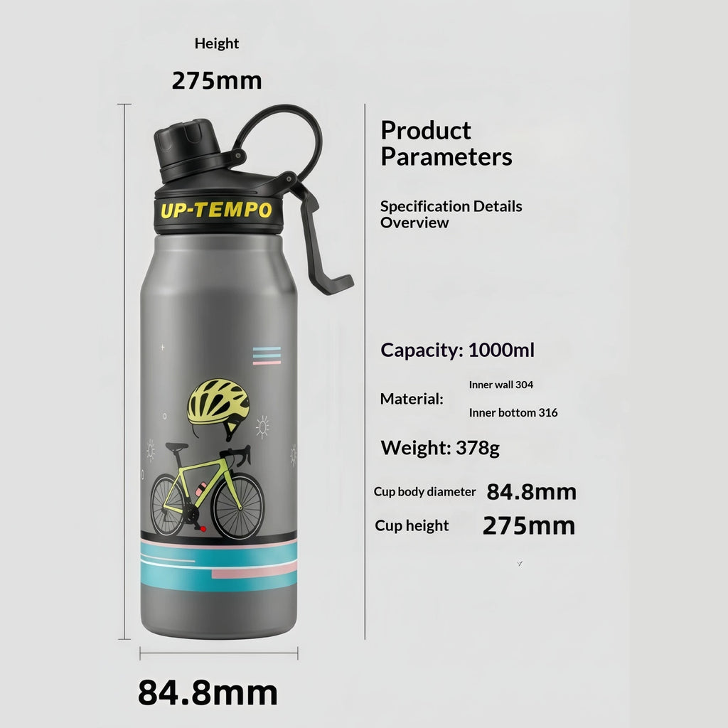 Acier inoxydable Portable de grande capacité pour vélo extérieur