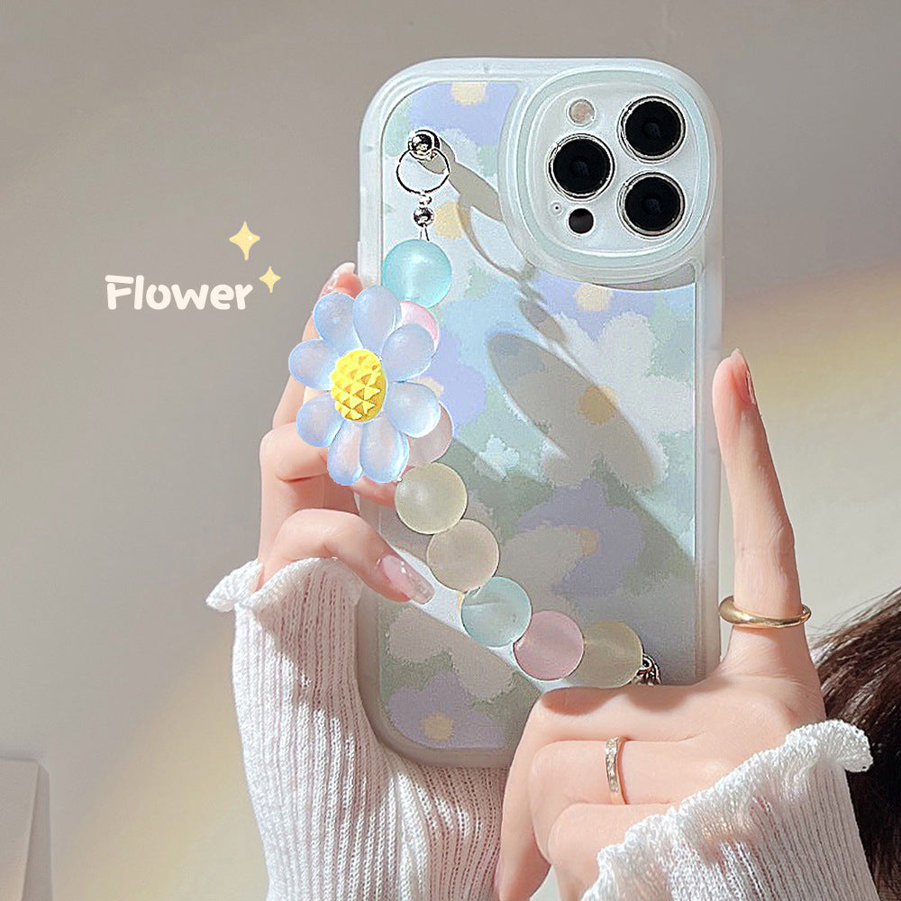 Bracelet de fleur Coque de téléphone Protection Manche
