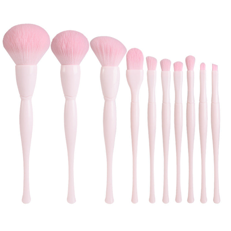 Large 10-piece soft anti-static makeup brush set