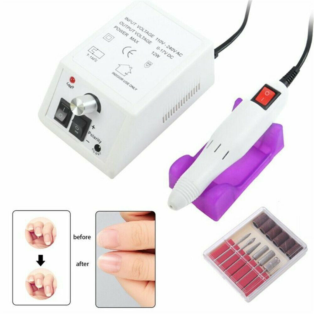 Perceuse électrique à ongles professionnel Machine Manucure Pédicure Portable Nail File UK