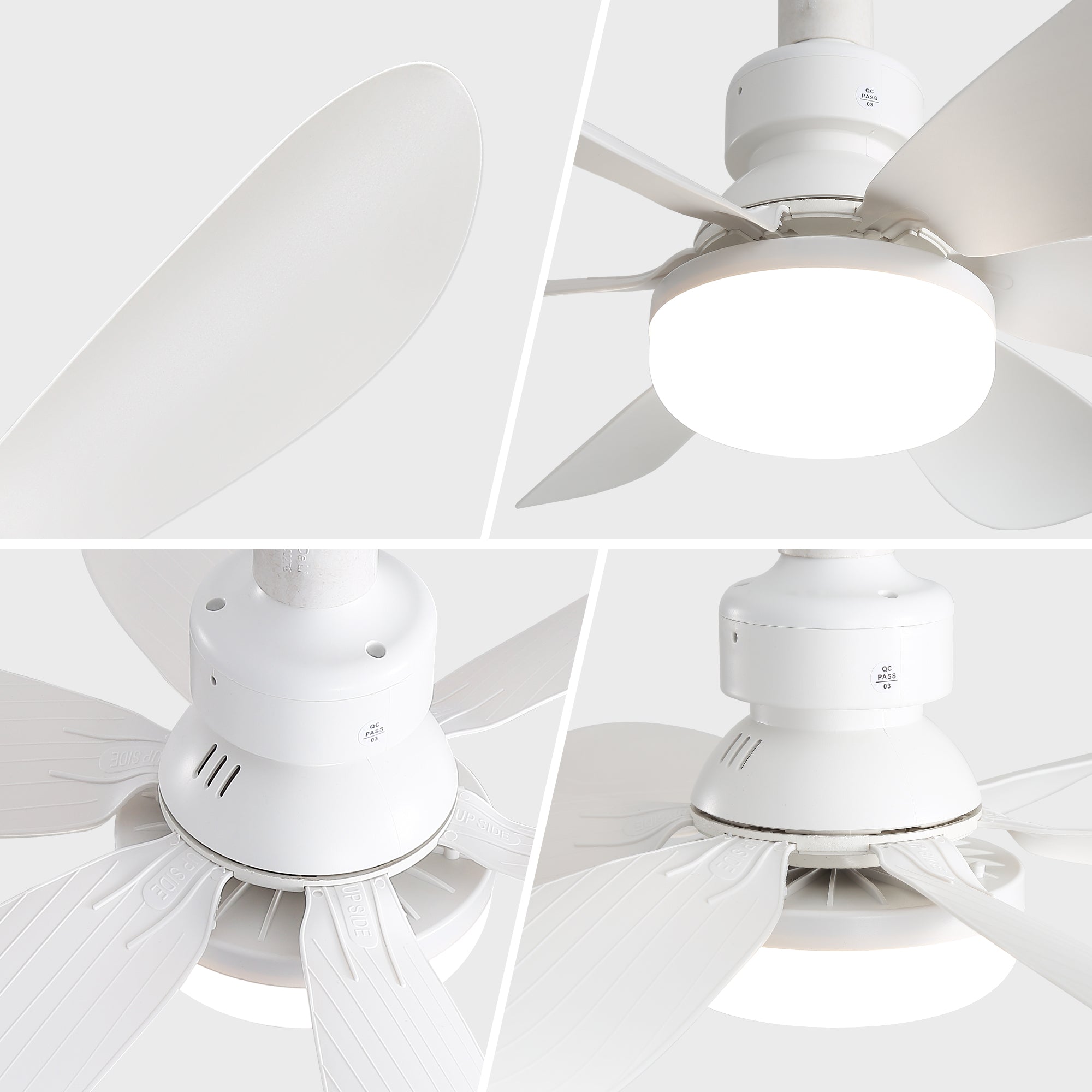 Eventail de plafond portable de 20 pouces avec lumière et télécommande