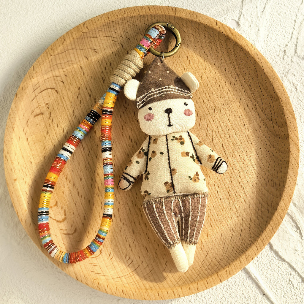 Porte-clés en tissu fait main