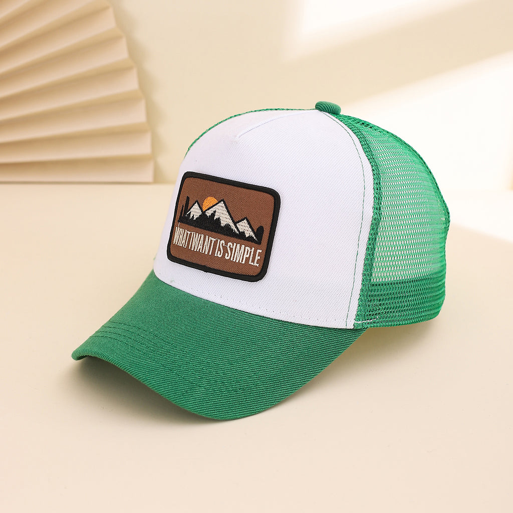 Patchwork homme Sunset Mountain Mesh Casquette de baseball
