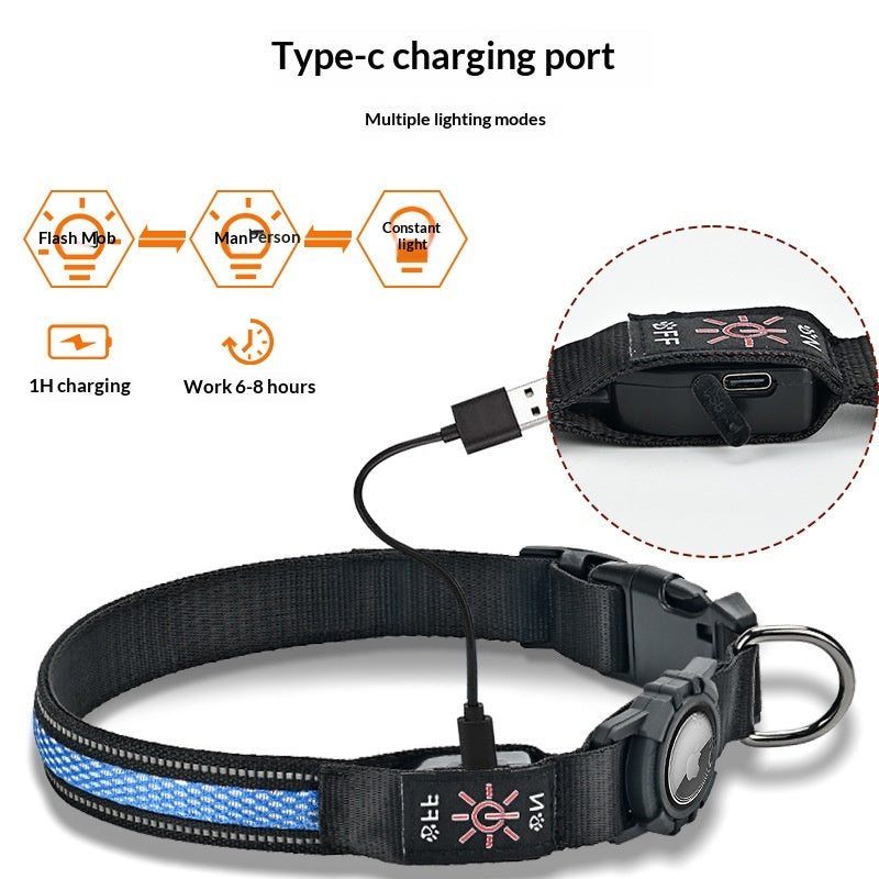 Collier de chien de Glowing imperméable rechargeable