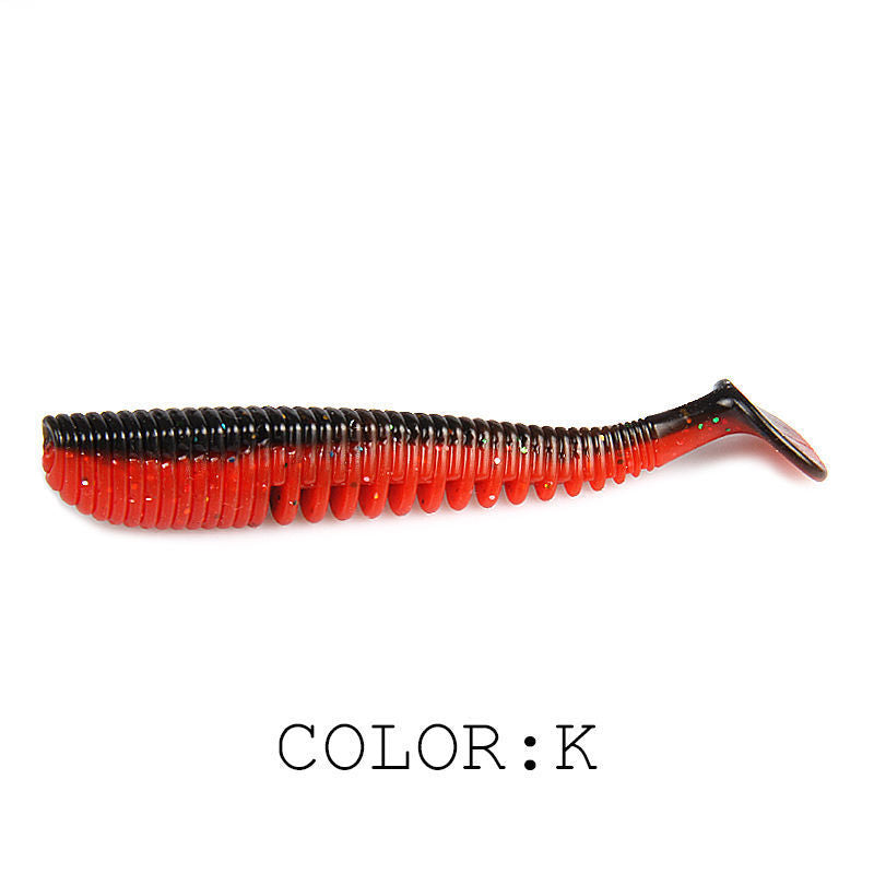 Lure d'eau douce Soft Bait T Tail Crochet de plomb
