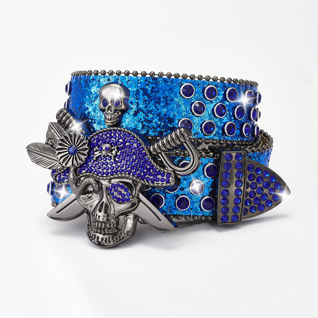 Ceinture de mode Punk Pirate de Strass Punk