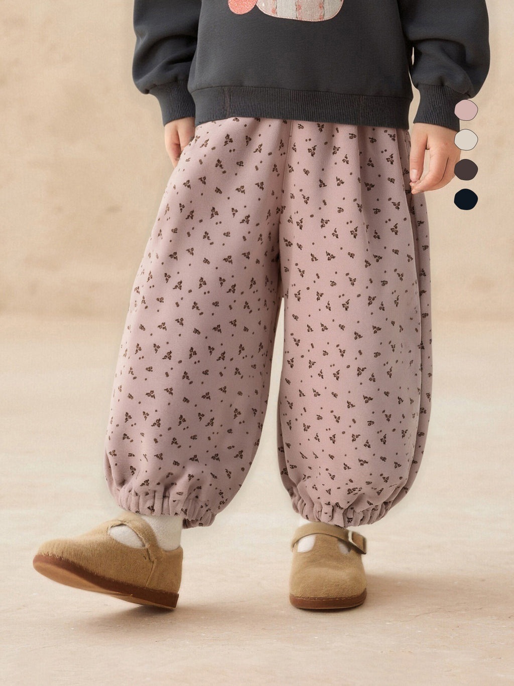 Artistique Petits-floraux Enfants Cravate polyvalente Pantalons en bois