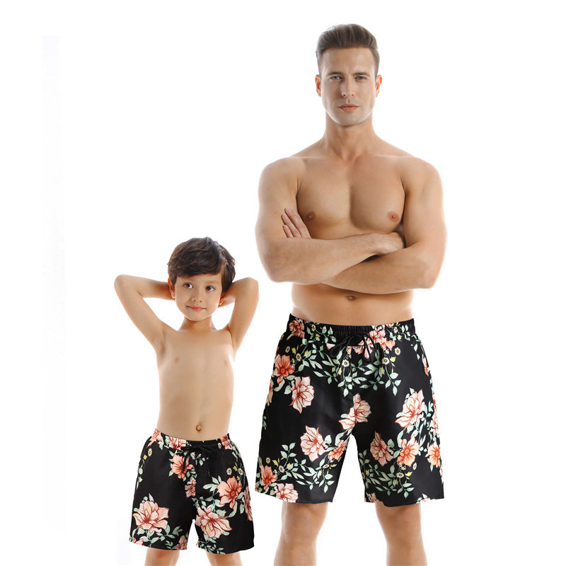 Style Parent Maillot de bain enfant Séchage rapide Pantalons de plage