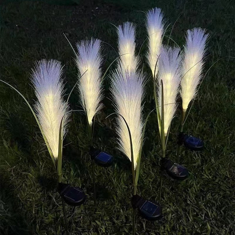Solar Simulation Reed Floor Outlet pelouse jardin extérieur Pampas Grass Lampe