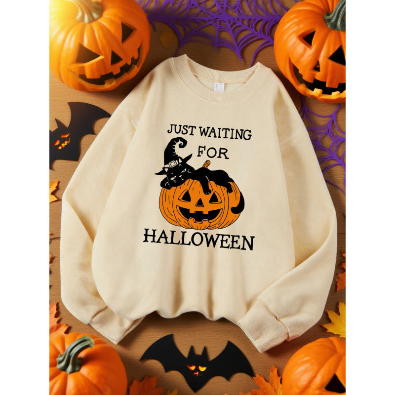 Juste attendre pour Halloween Pumpkin Design Sweats