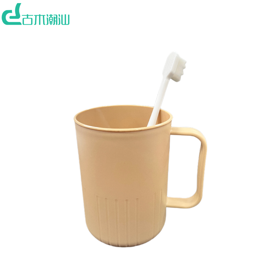 Légère gargle de luxe cup-vertical stripe motif-léger couleur abricot-PP-1 pièce