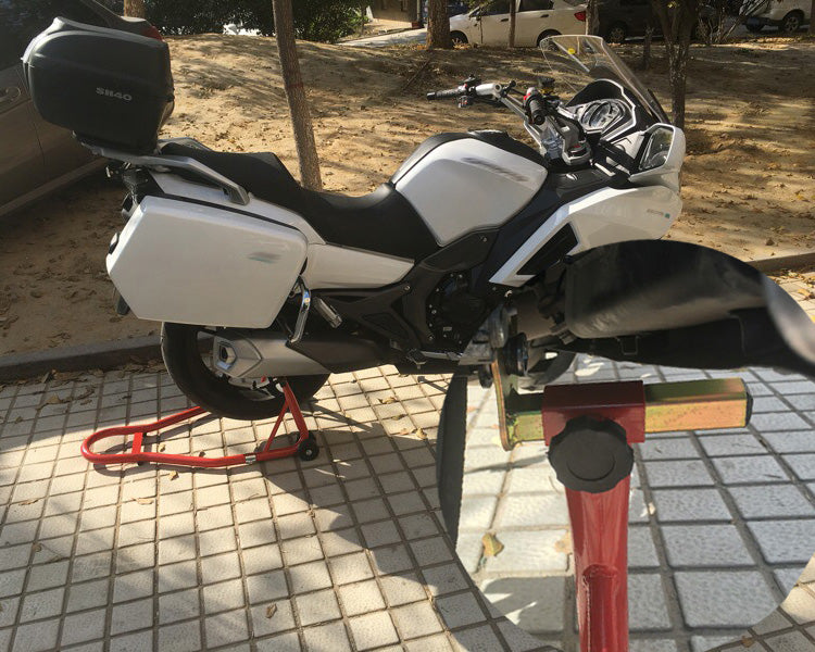 Outils d'entretien de levage et d'abaissement pour roues avant et arrière de moto