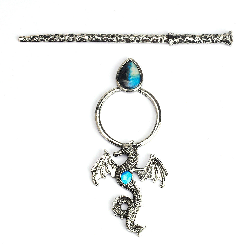 Retro Moonstone Volant Dragon Cheveux Accessoire