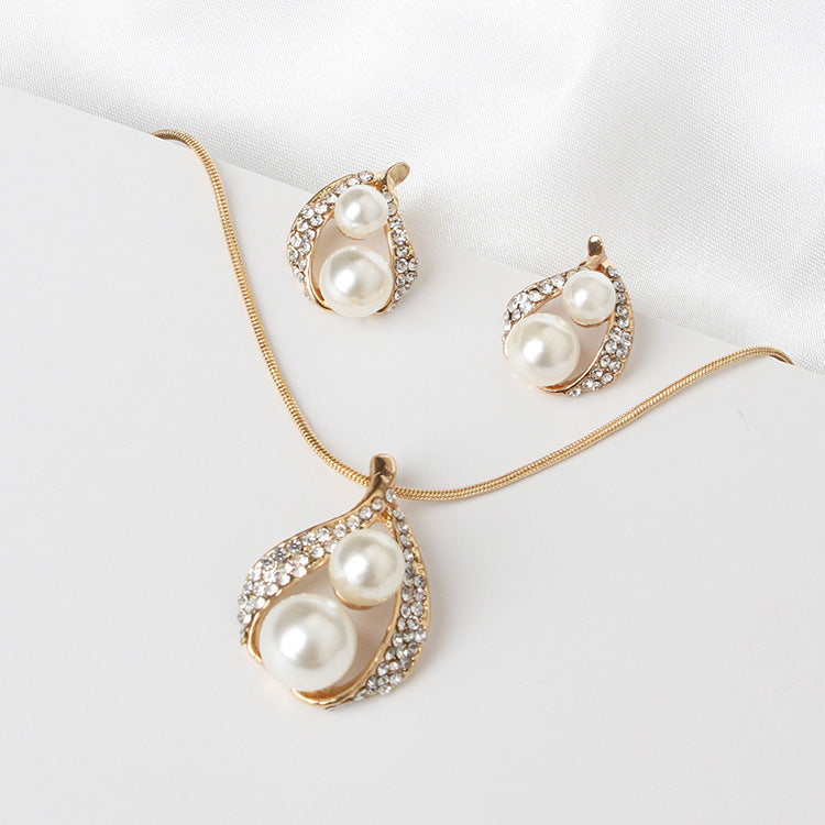 L'Europe et les États-Unis commerce extérieur paquet exquis avec mariage bijoux set perle