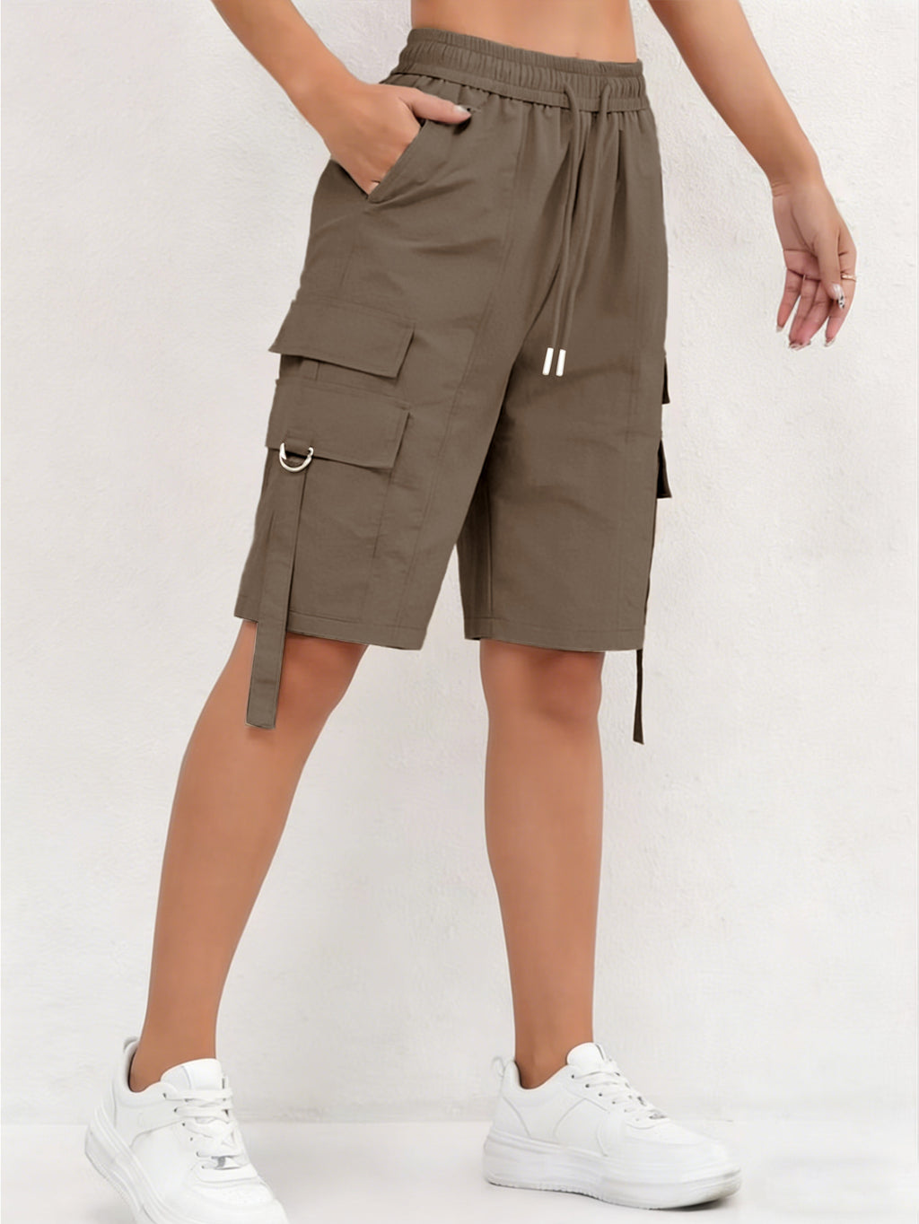 Femmes Trendy Quick Cargo Short Casual Outdoor Bermuda Pantalon à cinq points