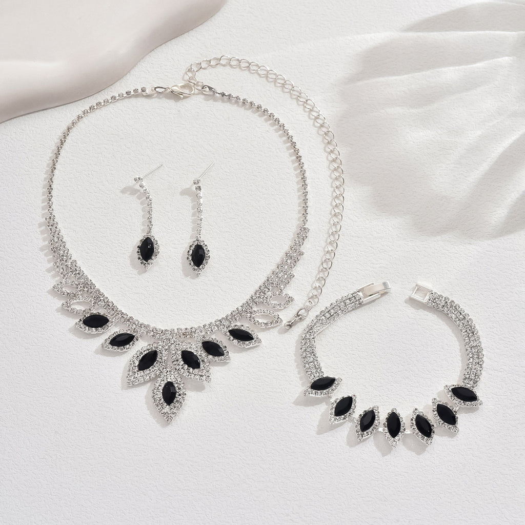 Ensemble de bijoux pour femmes Marquise-Tone CZ 3Pcs