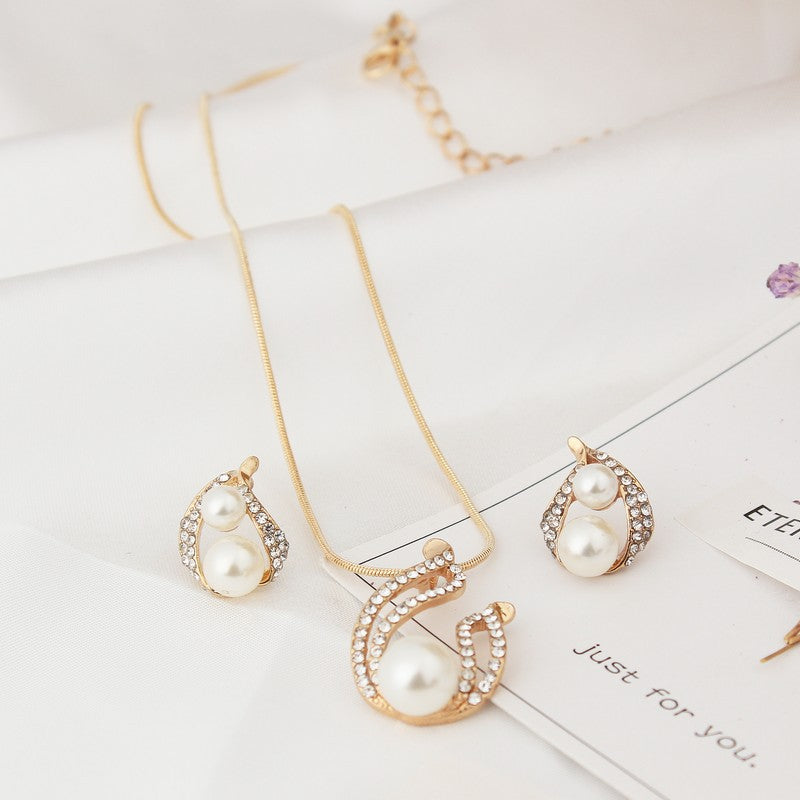 L'Europe et les États-Unis commerce extérieur paquet exquis avec mariage bijoux set perle