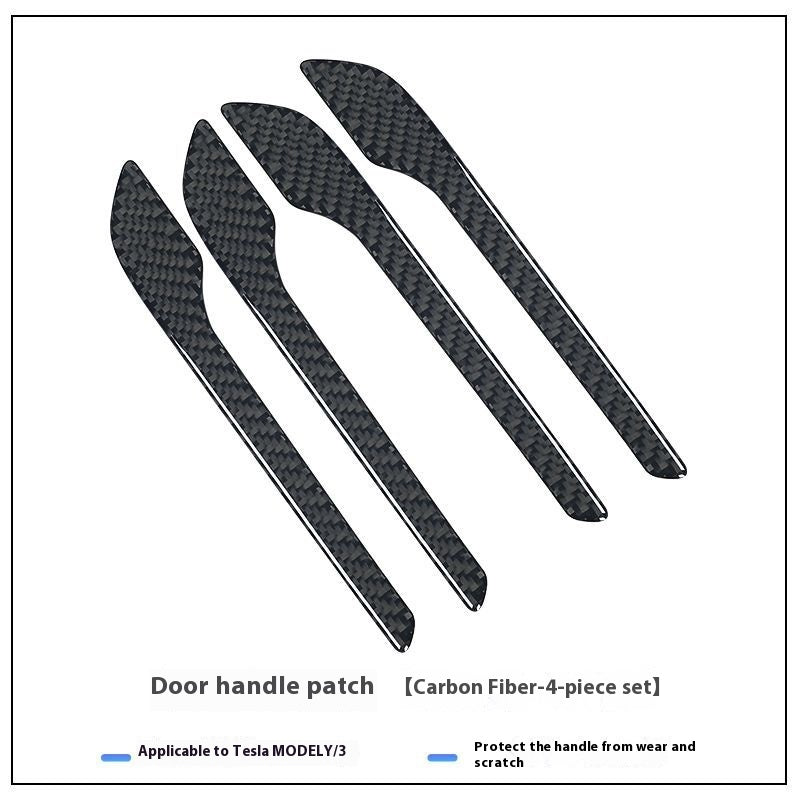 Poignée anti-rayure Patch Carbon Fiber Luminous Sticker Modification Ya Accessoires