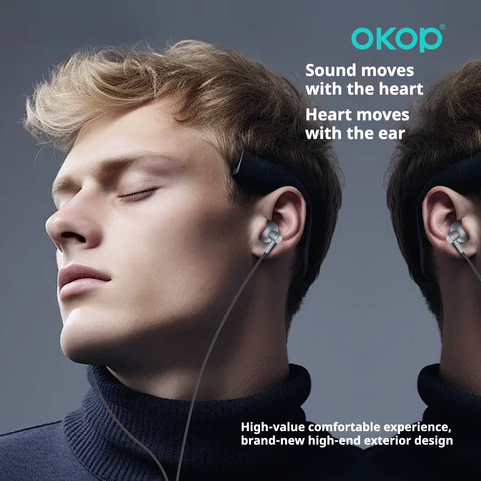 KP-238 Écouteurs filaires avec commandes en ligne Connecteur USB-C semi-en-oreille Conception haute volum