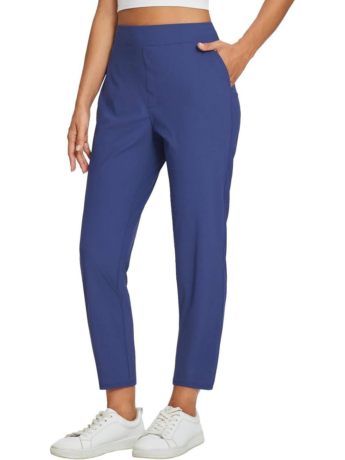 Pantalon casual de poche élastique à haute portée pour femmes d'été