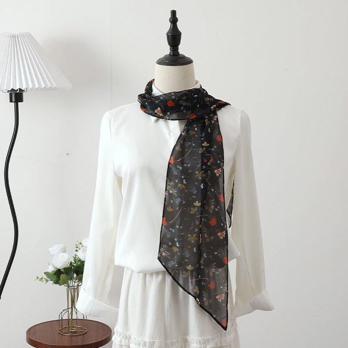 Vintage haut de gamme long ruban en soie écharpe Accessoire taille Bandes mode