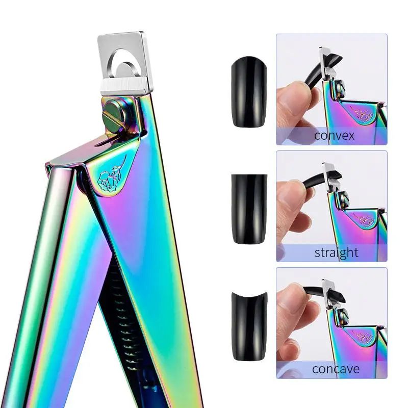 Acier inoxydable UV Gel faux ongles Conseils Trimmer Clipper Edge Cutter Nail Art Manucure U Wor