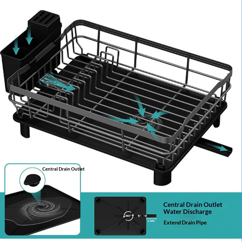Rack de vaisselle de cuisine Multi-fonctionnel Bol et plaque Organisateur Utensile et Couverts Drainage R