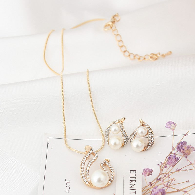 L'Europe et les États-Unis commerce extérieur paquet exquis avec mariage bijoux set perle