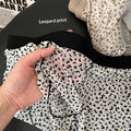 Leopard-print Entièrement transparent Crotch Breathable Short